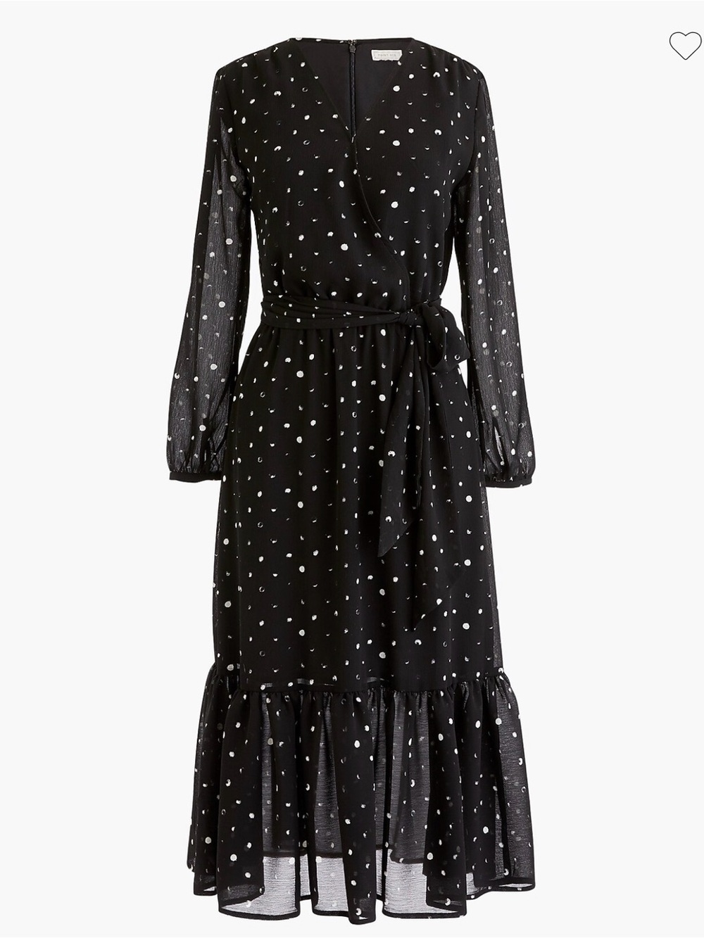 NWT J.Crew Point Sur faux-wrap dress in crinkle chiffon